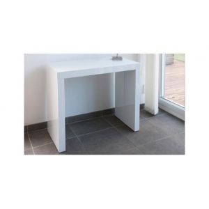 Image de Declikdeco 3S. x Home Console extensible blanche 225cm laque AUDREY