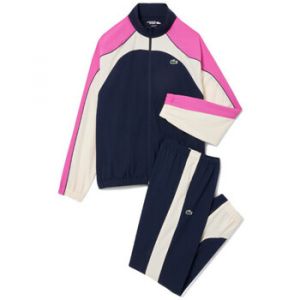 Lacoste Survêtement Stretch Tennis bleu blanc rose - L
