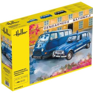 Heller Gendarmerie Set Renault Estafette + Renault 4tl