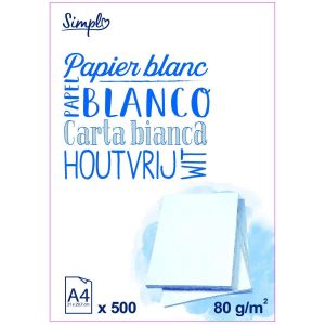 Ramette De Papier Blanc 500 Feuilles Format A4 Simpl - La Ramette