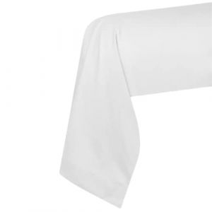LOVELY CASA Taie de traversin -Taille 45x185 cm - 100% Coton certifi&eacute; Oeko-Tex - Excellente qualit&eacute; - Couleur Blanc -Mod&egrave;le Eden - Linge de Lit pour Maison - Doux et Confortable - Unisexe - Mixte