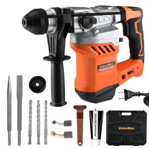 Marteau Perforateur Electrique 1600W, Perceuse &agrave; Percussion 3 en 1,Poign&eacute;e Rotative 360&deg;, 3 Mandrins sds Plus, Perforation, Per&ccedil;age et Burinage,