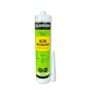 Mastic silicone Acétate CS-6 spécial verre et haute pression
