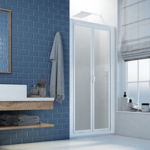 Forte - Porte douche en niche saloon 70 cm h 185 en acrylique mod. Delta