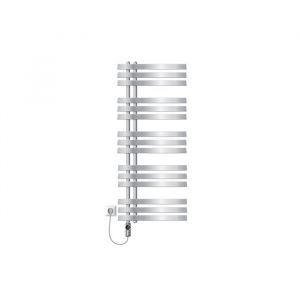 Luxebath - Radiateur Électrique pour Salle de Bain Iron em, 500x1200mm Chrome + Résistance 1200W, Thermostat Affichage Numérique, Porte-Serviettes