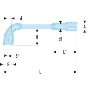 Facom 75.15/16 - Clés à pipe débouchées forgées 6 x 6 pans