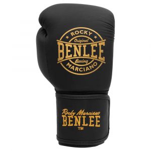 Benlee Wakefield Gants de boxe en cuir Noir/doré Taille 35 g