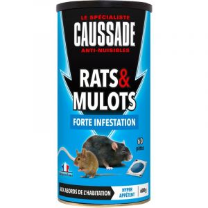 Caussade CARMUPT600 - Anti Rats et Mulots - Efficacité Maximale - Forte Appétence - Prêt A L'Emploi