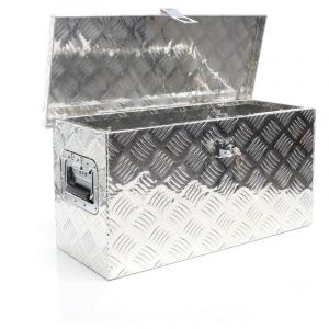 Coffre de Camion en Aluminium Étanche Couverle Large 60x25x30cm Boîte à outils en Aluminium 2 Clés - silberfarben - Xpotool