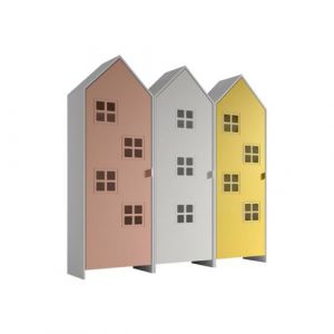 Combinaison D'armoires 3 Parties Casami Bruges rose blanc jaune
