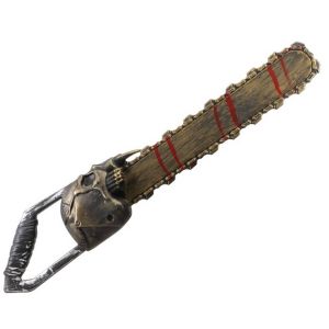 Ruedelafete Tron&ccedil;onneuse avec poign&eacute;e t&ecirc;te de mort plastique 60cm