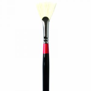 Image de Daler Rowney Brosse Georgian en soies beau-blanc éventail, série 84 - taille 4