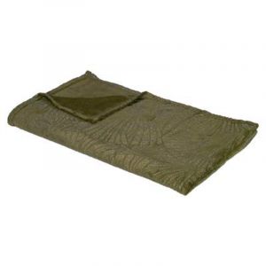 Image de Homemaison Plaid Flanelle 3D "Juka" 125x150cm Vert Kaki