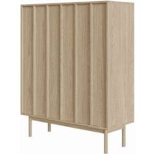 Selsey - neksto - Commode haute à deux portes - 100 cm - couleur de bois chêne huilé