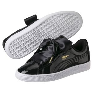 Puma Basket Heart Patent, Baskets Basses Femme, Noir (Black-Black), 38.5 EU