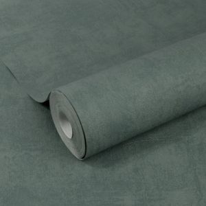 WOW Toys Papier peint intissé Béton Mat Uni 1005 x 52cm Vert