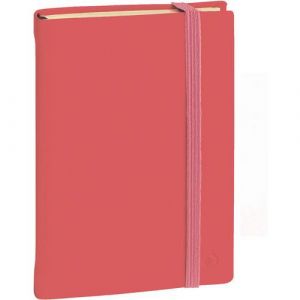 Quo Vadis Carnet 24 Silk - ligné - avec élastique - 16x24 cm - Corail - Lot de 2