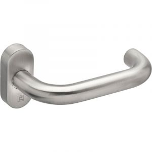 Heracles Béquille double sur rosace étroite inox Jade 1294 B-INOX-RE03 - Inox brossée