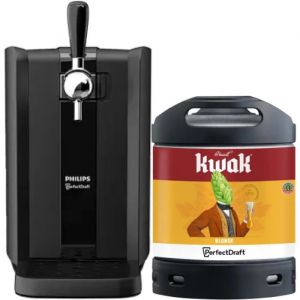 PerfectDraft Black – Pack Tireuse À Bière + 1 Fût Kwak Blonde 6L – Machine Pression À Domicile – Refroidissement À 3°C