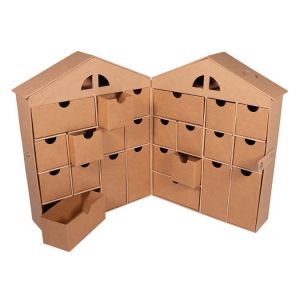 Rayher Calendrier de l’Avent p ouvr pap.mâché FSC 24x12,4x30,2cm kraft, 67399521