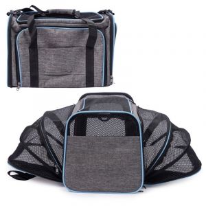 Sac de transport pliable pour animaux de compagnie, sac de transport - gris