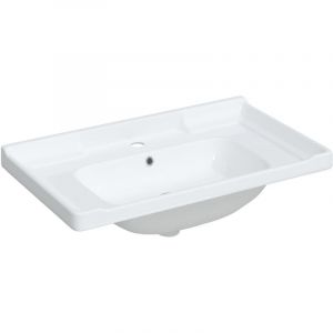 VidaXL Vier de salle de bain blanc 81x48x23cm rectangulaire céramique