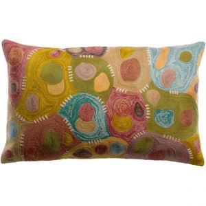 Declikdeco Coussin brodé Nestor Mineral 40 x 65