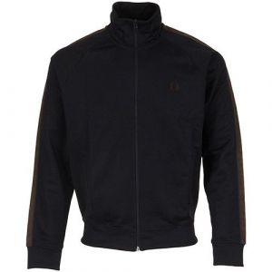 Fred Perry Contrast Tape Navy/Burnt Tobacco - Veste de jogging - bleu - S - 55 % polyester, 45 % coton