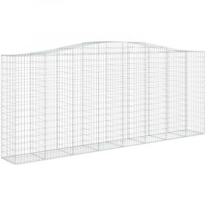 VidaXL Paniers à gabions arqués 4 pcs 400x50x160/180 cm fer galvanisé
