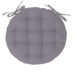 Galette de chaise ronde 38 cm Gris