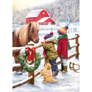 Eurographics Puzzle 1000 pièces : Poney de Noël par Simon Treadw