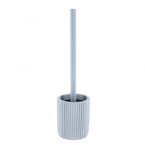 Tendance Brosse WC avec support en résine striée Bleu clair