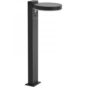 Beliani Borne solaire ext&eacute;rieure LED PARKERS Avec d&eacute;tecteur de mouvement Noir