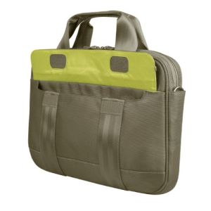 Image de Be.ez 100835 - Sac LE rush pour Macbook 15" Brun / Vert Citron