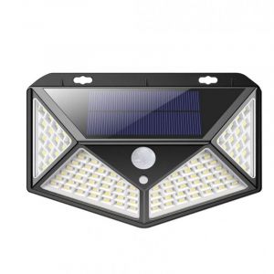 314027 Lampe À Capteur Mouvement À Recharge Solaire Avec 114 Led 120°