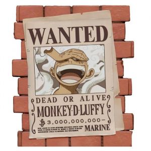 Microids Tirelire - One Piece - Affiche Wanted Luffy