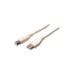 Waytex 11218 - Cordon USB 2.0 A m&acirc;le/B m&acirc;le 1,80 m Beige