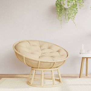 VidaXL Coussin rond beige &Oslash; 100 x11 cm tissu oxford