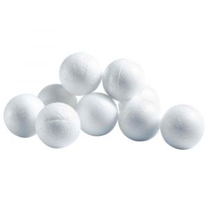 Boule polystyrene diam 30mm - Lot de 10