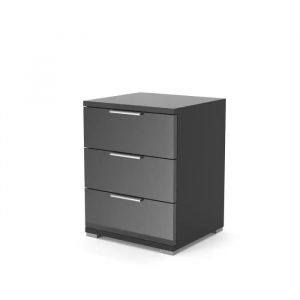 Table De Chevet Vicco Table De Nuit Commode De Chevet 3 Tiroirs Commode Blanc Brillant