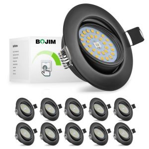Spot Led Encastrable - Bojim - Dimmable - Noir - 5.5W - 600LM