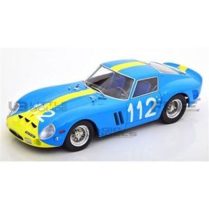 Voiture Miniature de Collection KK SCALE MODELS 1 18 FERRARI 250 GTO Targa Florio 1964 Blue / Yellow 180733BL