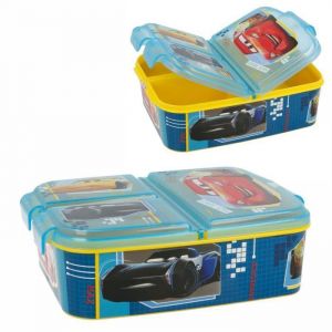 Image de Stor Boîte à Repas Race | Disney Cars | 3 Compartiments Séparés | Boîte Collation