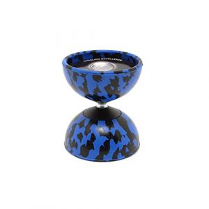 Mister Babache- Diabolo Médium Arlequin, 3375, Noir/Bleu, No Size