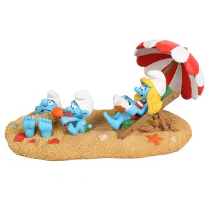 Aqua della Décoration d’aquarium schtroumpfs forêt pompiers