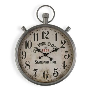 Image de Versa Bridgetown Horloge murale, 60x4x44cm - Gris et Beige