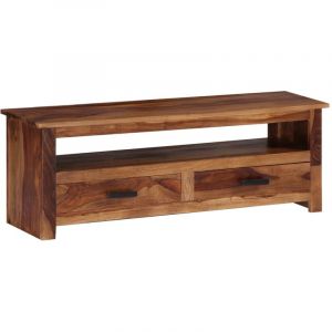 Meuble t&eacute;l&eacute; buffet tv t&eacute;l&eacute;vision design pratique 118 cm bois de sesham m if Bois