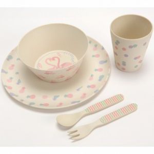 Image de Amadeus Coffret repas Elise cygne 5 pièces en bambou