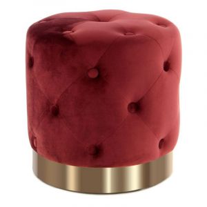 Pouf Rond Design "Piano" 40cm Bordeaux Prix