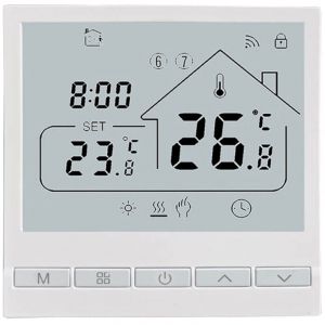 Image de Thermostat Wi-Fi pour chaudi&egrave;re. Thermostat avec commande vocale Alexa, thermostat num&eacute;rique intelligent sans fil programmable Tuya pour le